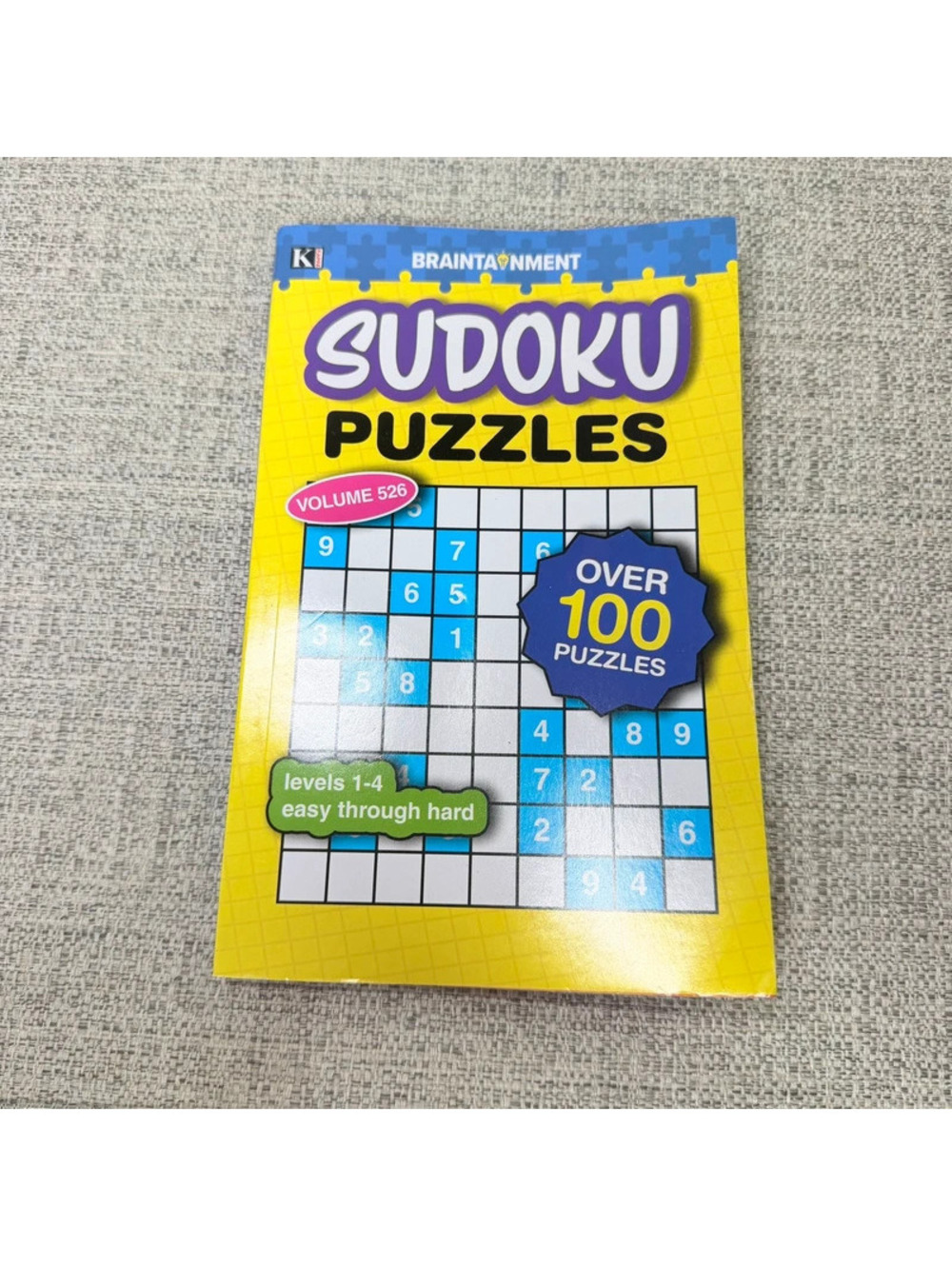 New BrainTa!nment Sudoku Puzzles Volume 526 Over 100 Puzzles Easy to Hard